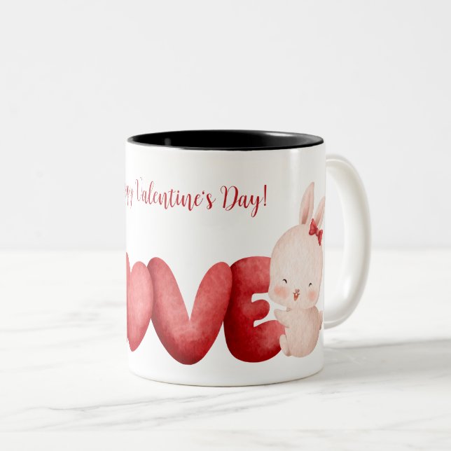 Mug cadeau Heureuse Sainte-Valentin (Devant droit)