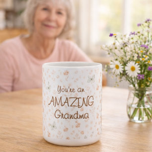 Mug Cadeau Incroyable Grand-Mère Fleurs Aquarelle Bohè