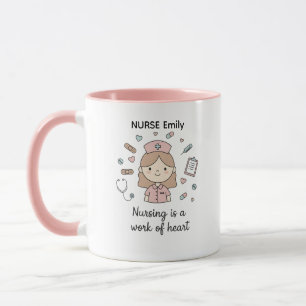 Mug Cadeau Infirmière Mignonne: "Les soins infirmi