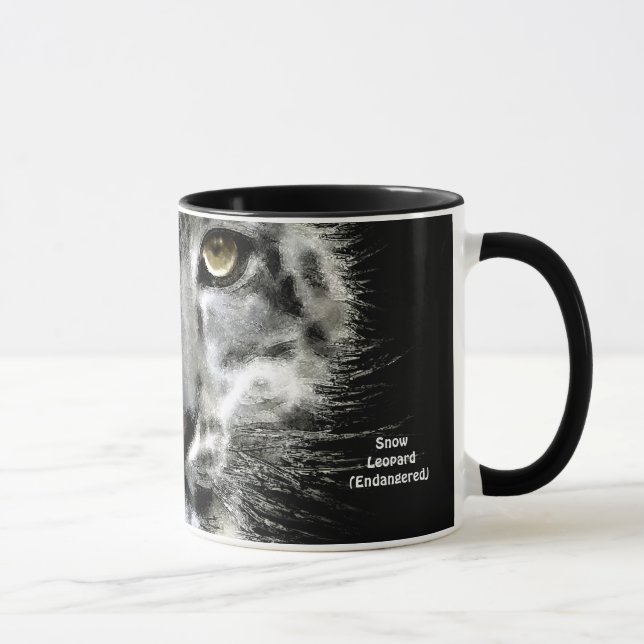 Mug cadeau léopard des neiges (Droite)