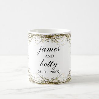 Mug Cadeau minimaliste blanc rustique mariage