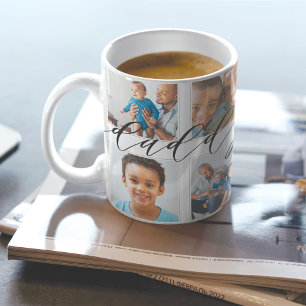 Mug Cadeau moderne Daddy Script pour pères Photo Colla