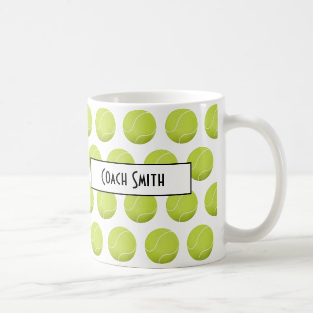 Mug Cadeau Motif de tennis personnalisé (Droite)