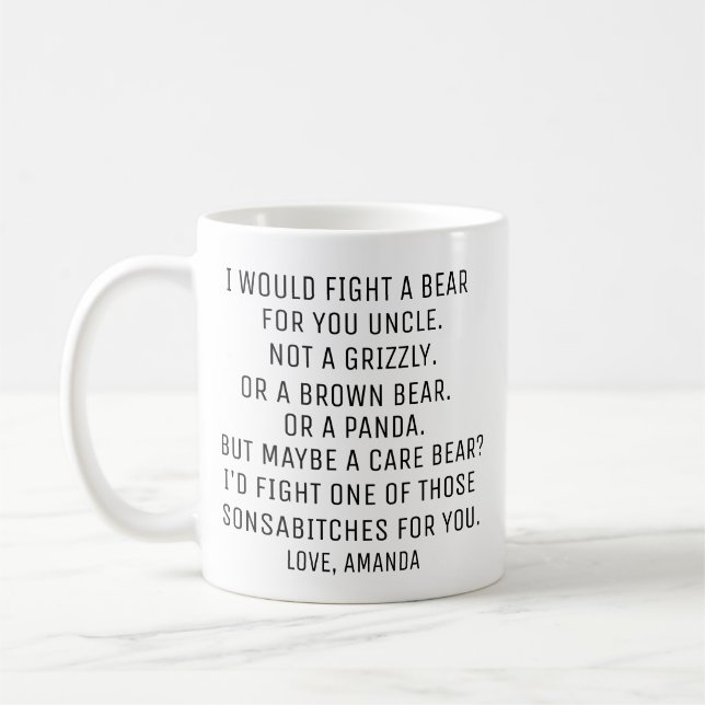 Mug Cadeau Oncle personnalisé Cadeaux Oncle personnali (Gauche)