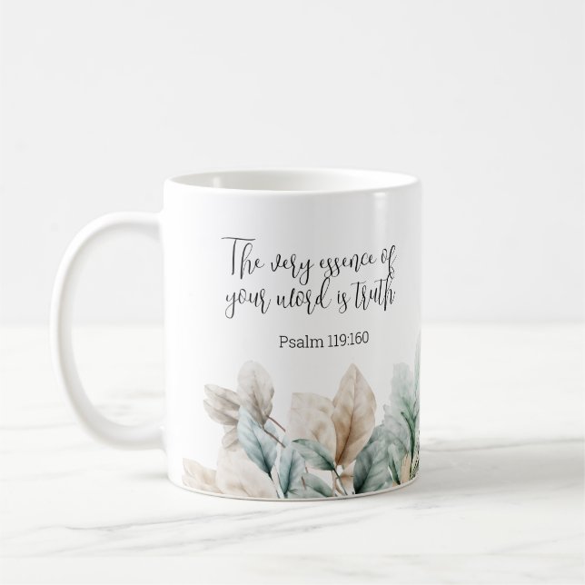 Mug Cadeau personnalisé 2023 JW année texte Psaume 119 (Gauche)