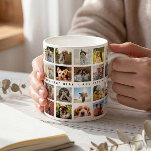 Mug Cadeau personnalisé 40 x Collage photo & Texte