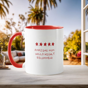 Mug Cadeau Personnalisé 5 Étoiles Incroyable pour Mama