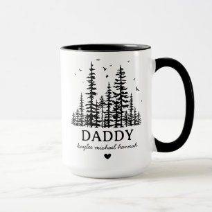 Mug Cadeau personnalisé arbre Papa Enfants Noms Fête d