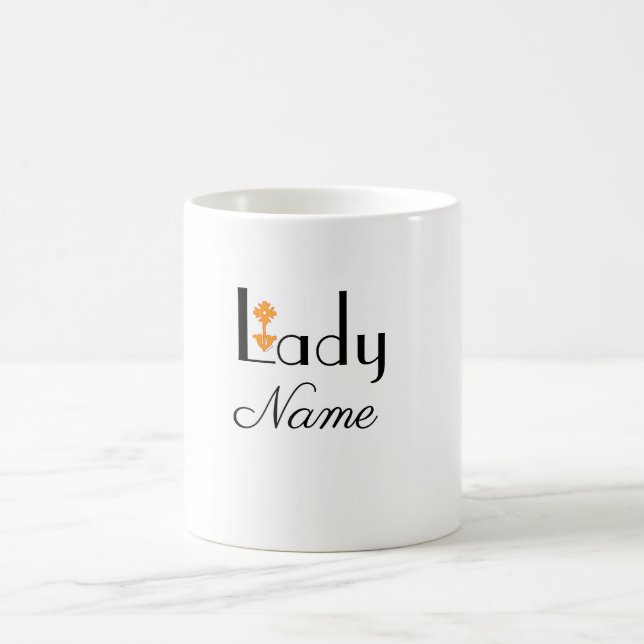 Mug Cadeau personnalisé avec nom LADY (Centre)