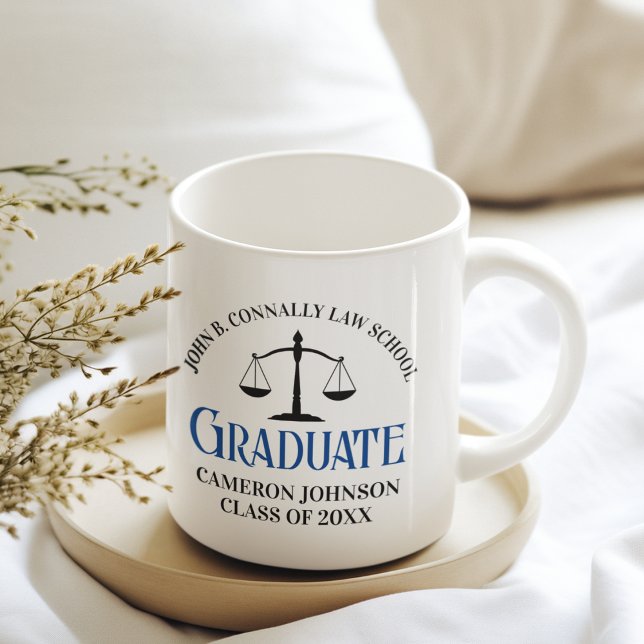 Mug Cadeau personnalisé Bleu école de droit (Créateur téléchargé)