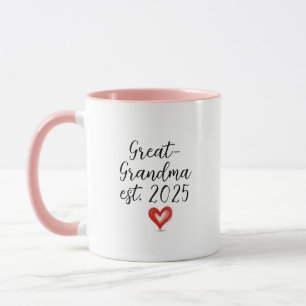 Mug Cadeau Personnalisé De Grand-Grand-Mère, Est. 2025