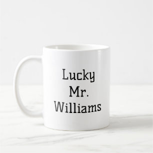 Mug Cadeau personnalisé de M. Chanceux pour futur mari