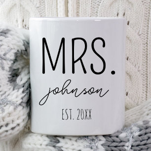Mug Cadeau personnalisé de mariage pour les jeunes mar