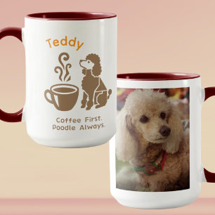 Mug Cadeau personnalisé de photo de caniche amateur de