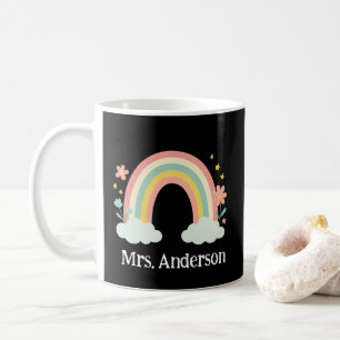 Mug Cadeau personnalisé de professeur arc-en-ciel past