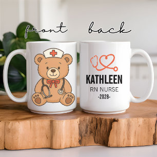 Mug Cadeau personnalisé d'ours en peluche médical pour