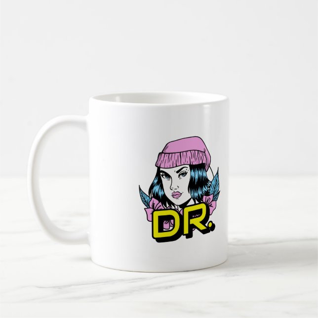 Mug Cadeau personnalisé Dr PhD Docteur (Gauche)