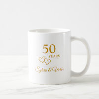 Cadeau Personnalisé Élégant Moderne pour 50e Anniv