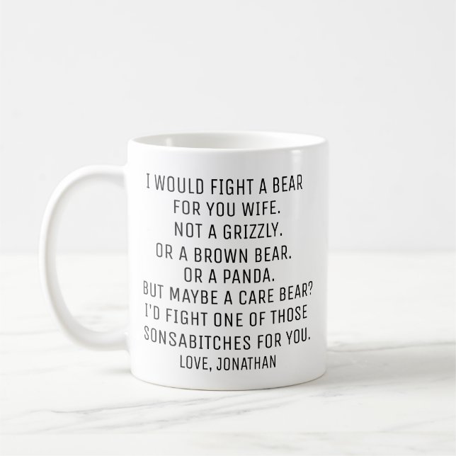 Mug Cadeau Personnalisé Femme, Femme Drôle  (Gauche)