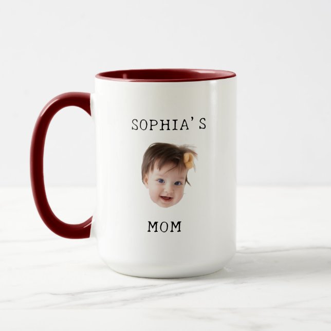 Mug Cadeau personnalisé moderne visage cadeau pour nou (Gauche)