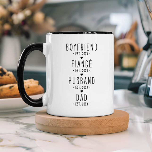 Mug Cadeau personnalisé papa jalons (Créateur téléchargé)