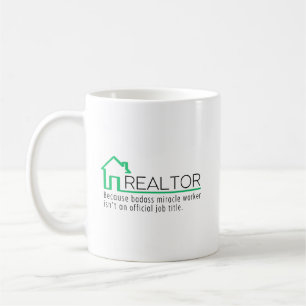 Mug Cadeau personnalisé pour agent immobilier travaill