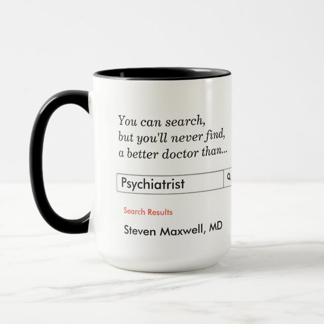 Mug Cadeau personnalisé pour psychiatre (Gauche)