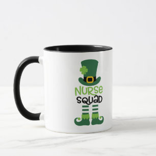 Mug Cadeau personnalisé St. Patty's Day Nurse Squad