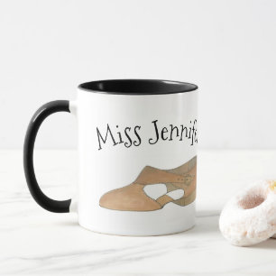 Mug Cadeau personnalisé Tan Lyrical Chaussure Danse En