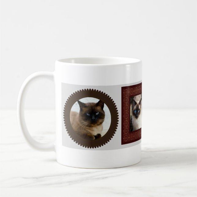 Mug Cadeau photo de la famille des chats de Siamese (Gauche)