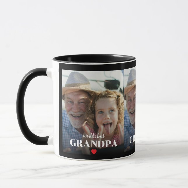 Mug Cadeau Photo Meilleur Papi du Monde  (Gauche)