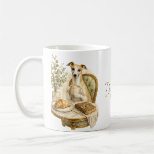 Mug Cadeau pour amateur de café Whippet   Chien aquare