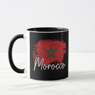 Mug Cadeau pour amateur de football marocain Drapeau M