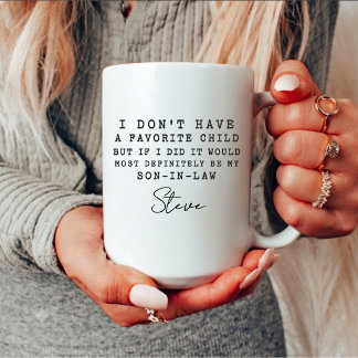 Mug Cadeau pour beau-père, Je n'ai pas d'enfant préfér