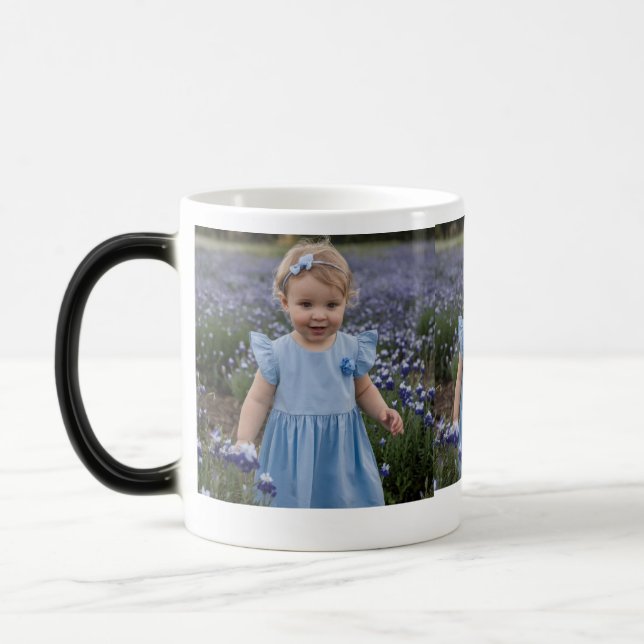Mug cadeau pour bébé fille en robe bleue (Gauche)
