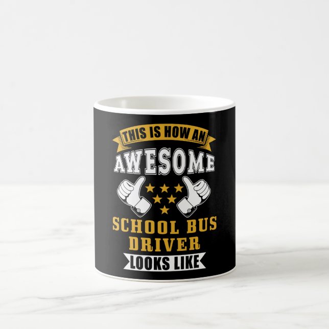 Mug Cadeau pour chauffeur de bus scolaire (Centre)