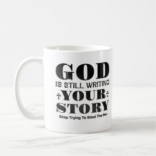 Mug Cadeau pour chrétien : Dieu est toujours en train 