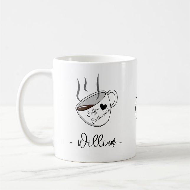 Mug Cadeau pour les amateurs de café | Nom personnalis (Gauche)