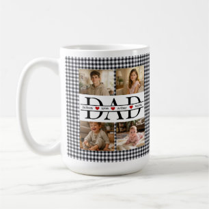 Mug Cadeau pour papa personnalisé avec un collage de 4