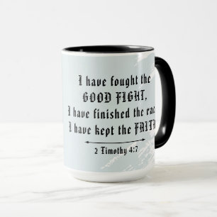 Mug Cadeau pour pasteur Écriture bonne lutte