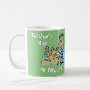 Mug Cadeau pour un enseignant masculin noir. Cadeau po