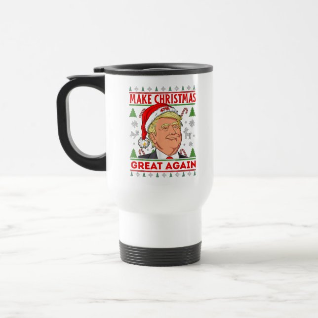 Mug cadeau républicain, Donald Trump Joyeux Noël (Gauche)