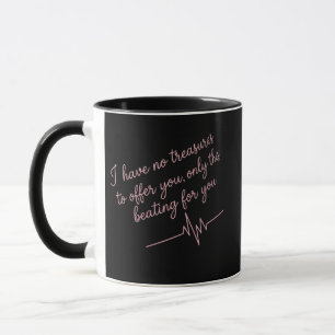 Mug Cadeau romantique rose et noir pour lui ou elle