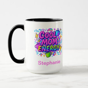 Mug Cadeau rose bleu néon personnalisé pour maman