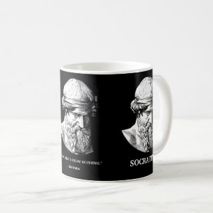 Mug cadeau Socrate "Ne rien savoir"
