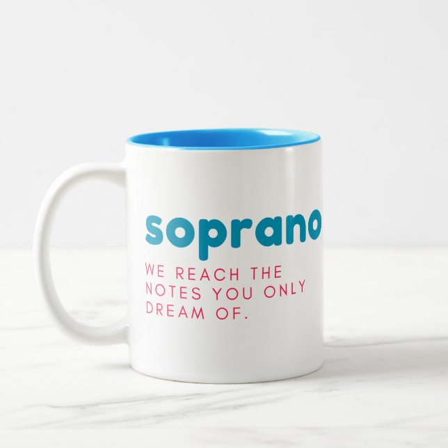 Mug cadeau Soprano, mug soprano, drôle de cadeau,  (Gauche)