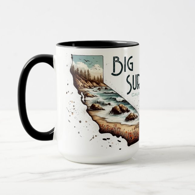 Mug Cadeau souvenir Big Sur California (Gauche)