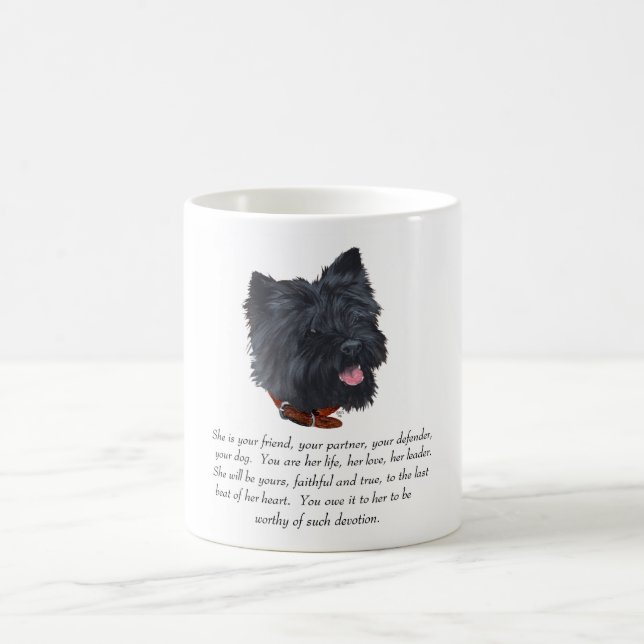 Mug Cadeau Terrier Black Cairn - Femelle (Centre)