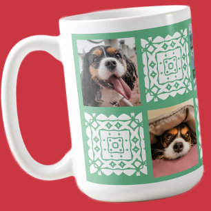 Mug Cadeau vert photo personnalisé pour Amoureux de le