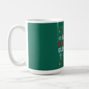 Mug Cadeau Xmas Electricien moche Père Noël aime l'Ele
